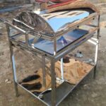 বাডিস বিবিকিউ ১৮" ×28" রিভলভিং বারবিকিউ মেশিন ঢাকনা সহ (১০০% এস,এস বডি)